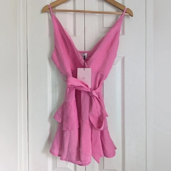 NWT Hello Molly Grenada Pink Playsuit Dress Romper Skort - Picture 2 of 4